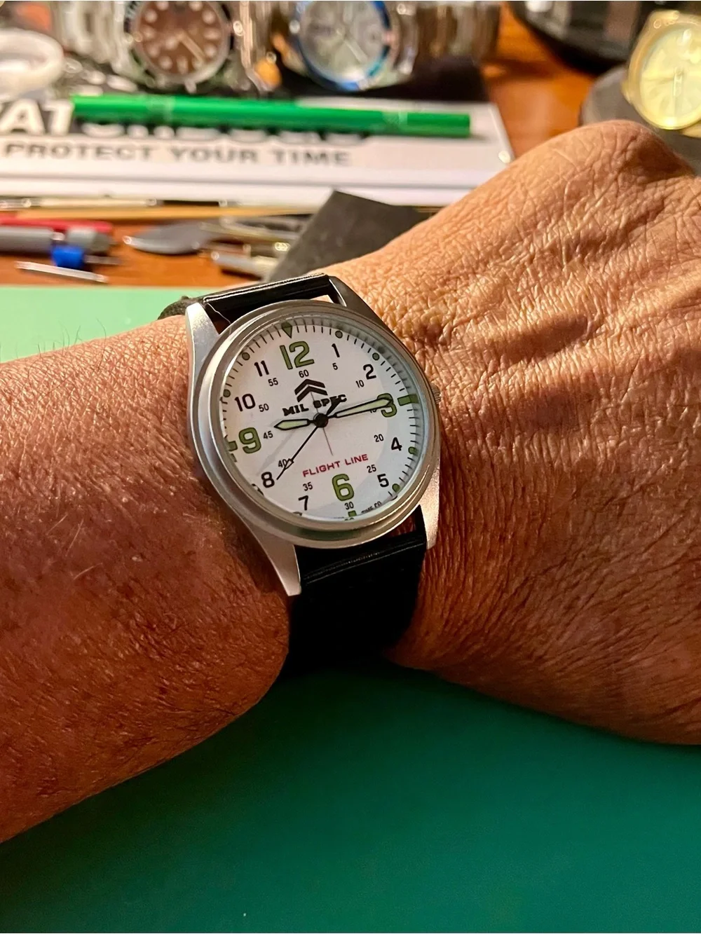 Military Prototype watch, “Flight Line” By Watchdog Time Co.